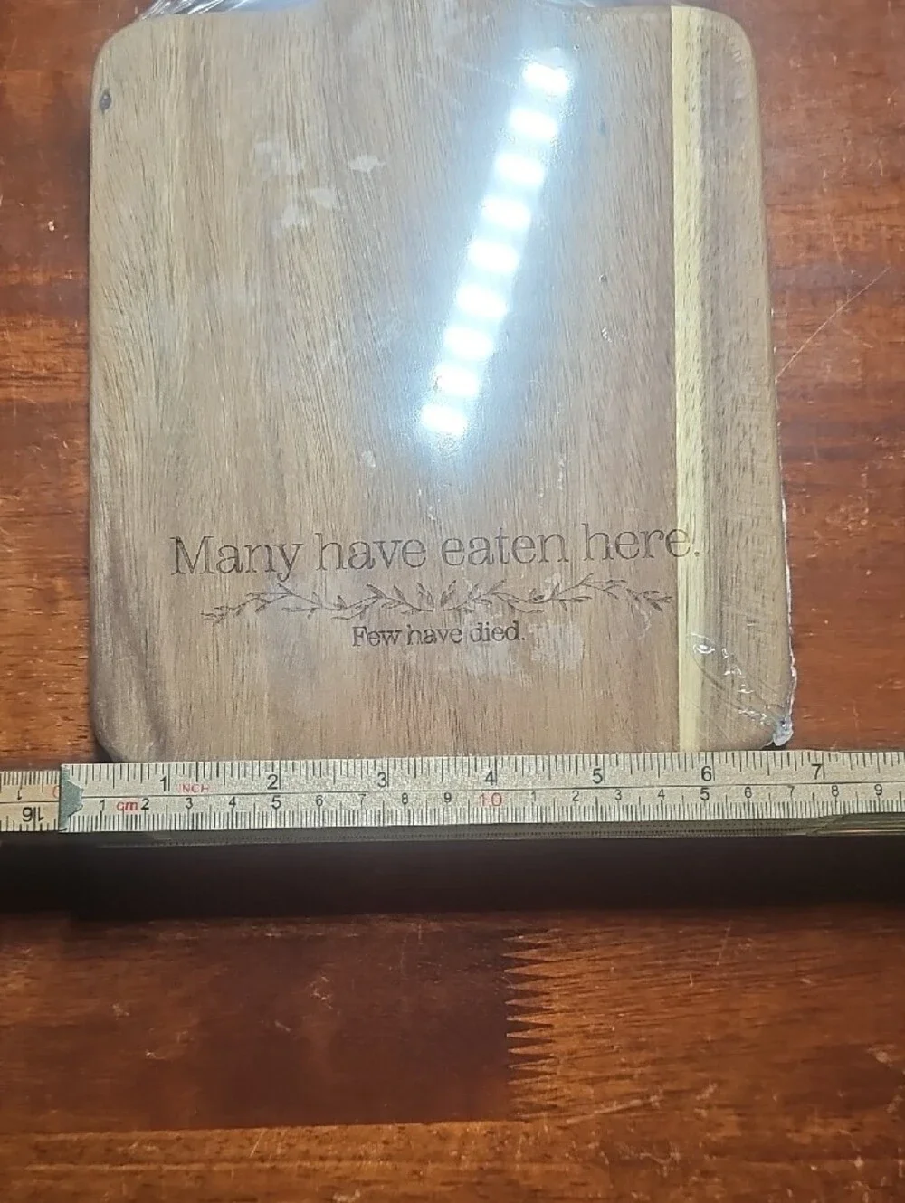 Source Unknown Brown Wood Serving Cutting Board with Handle